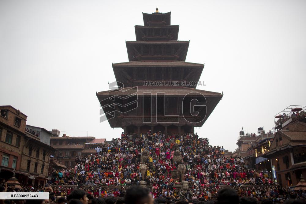 NEPAL-BHAKTAPUR-BISKET JATRA FESTIVAL