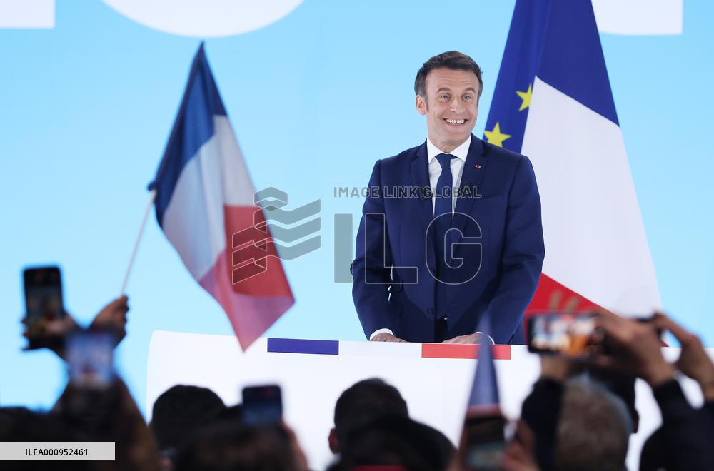FRANCE-PARIS-PRESIDENTIAL ELECTION-MACRON-FIRST ROUND