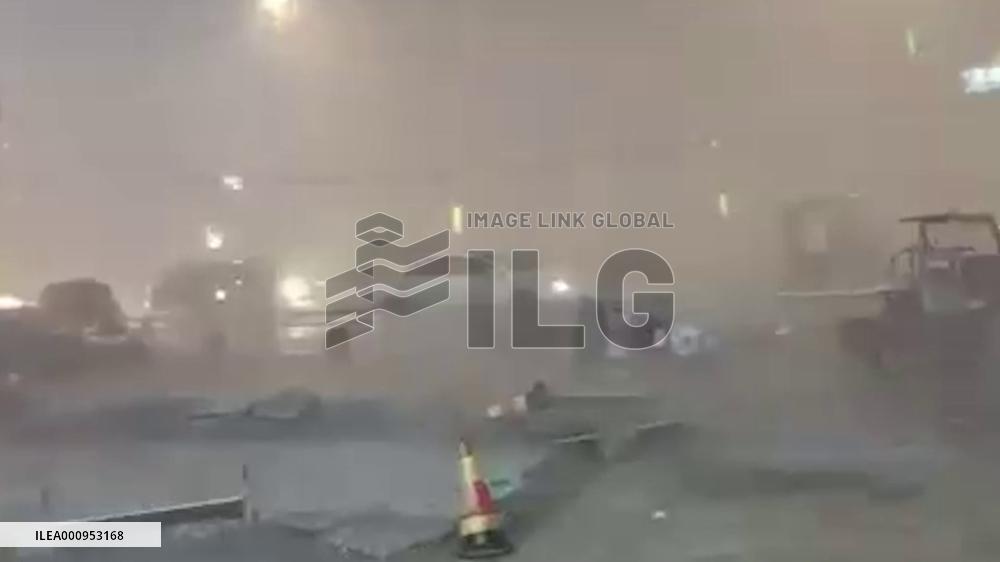 Strong gales hit Anyue in Sichuan, China