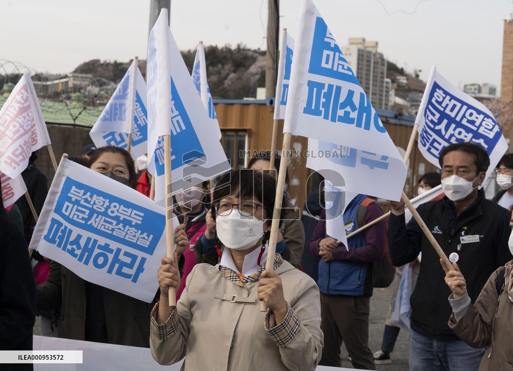 SOUTH KOREA-BUSAN-U.S. BIOLOGICAL LABS-PROTEST