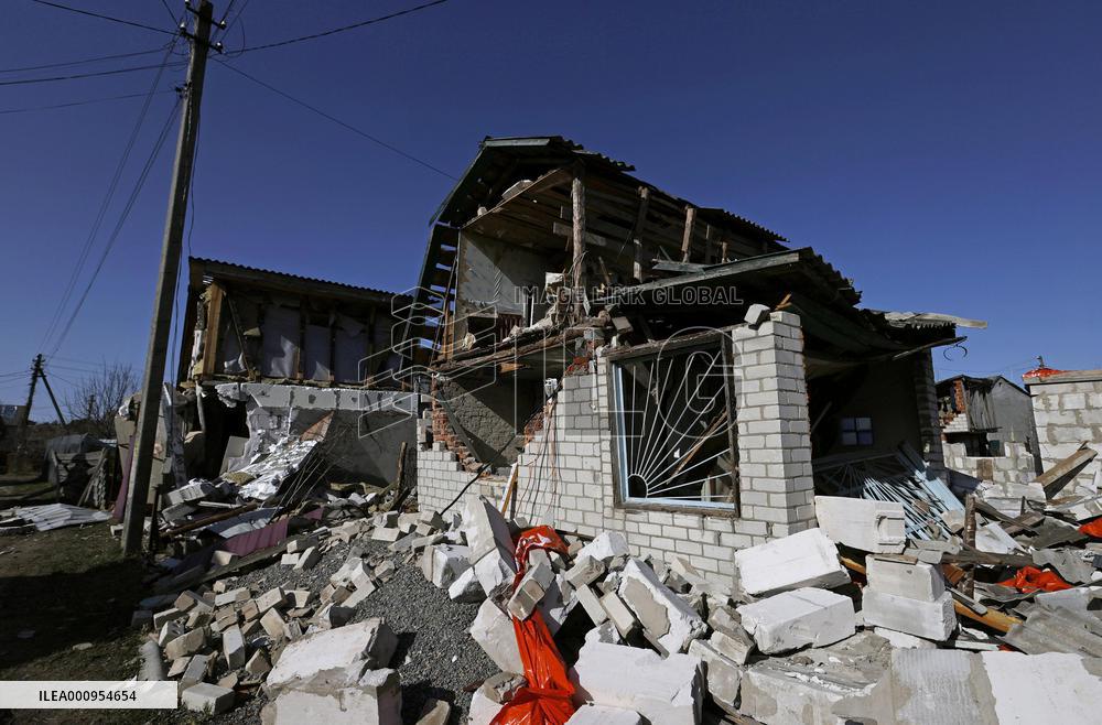 Destruction in Chernihiv, northern Ukraine