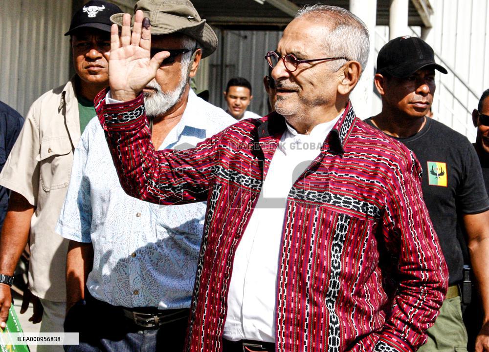 TIMOR LESTE-DILI-PRESIDENTIAL ELECTION-JOSE RAMOS-HORTA-WINNING