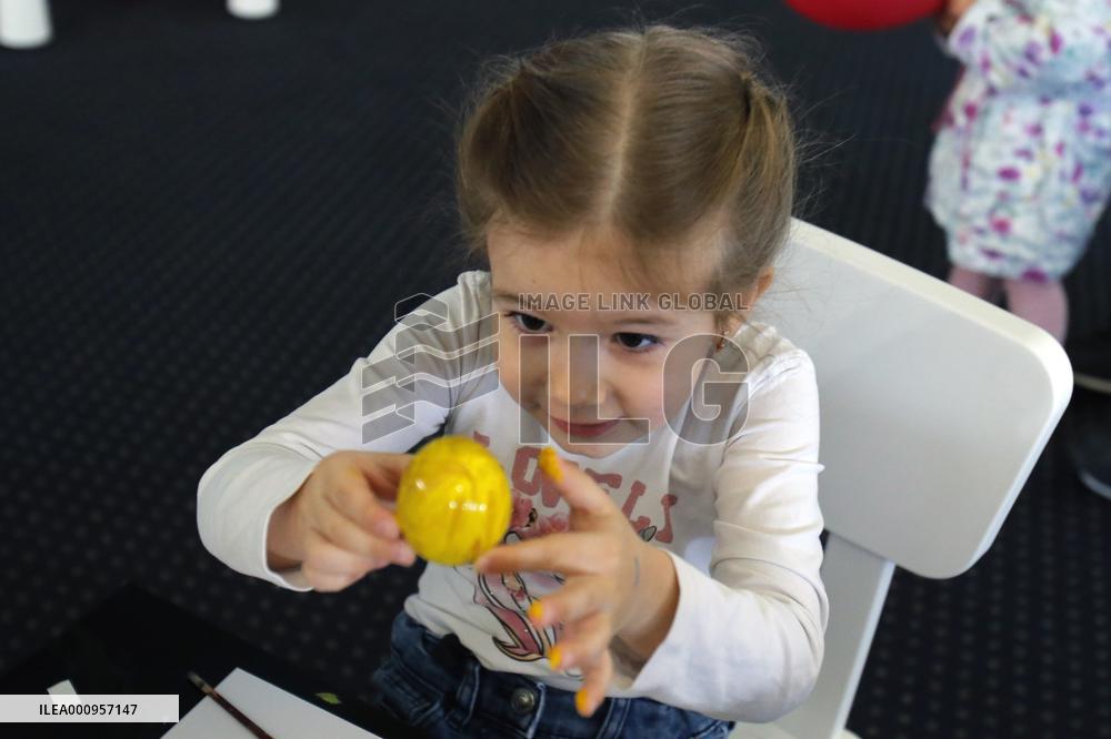 ROMANIA-BUCHAREST-DECORATING EGGS