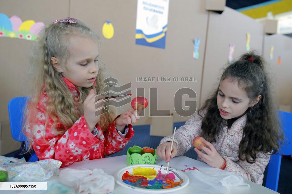 ROMANIA-BUCHAREST-DECORATING EGGS