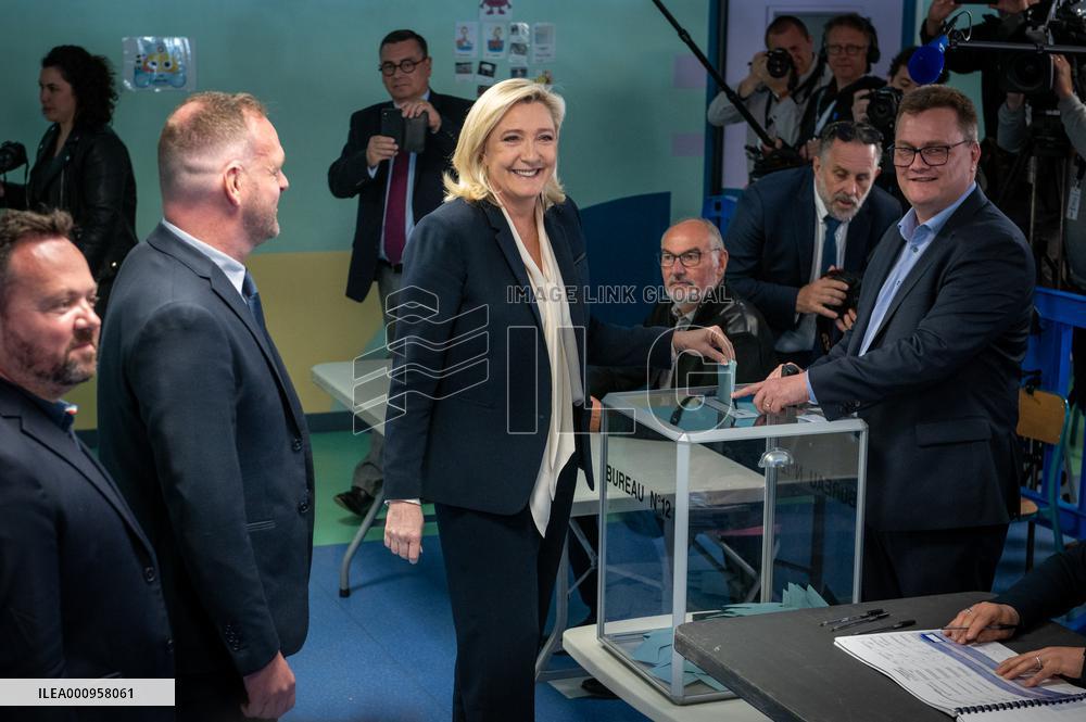 FRANCE-HENIN-BEAUMONT-PRESIDENTIAL ELECTION-SECOND ROUND-VOTE-LE PEN