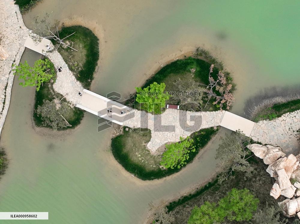 CHINA-HEBEI-XIONG'AN NEW AREA-YUERONG PARK-AERIAL VIEW (CN)