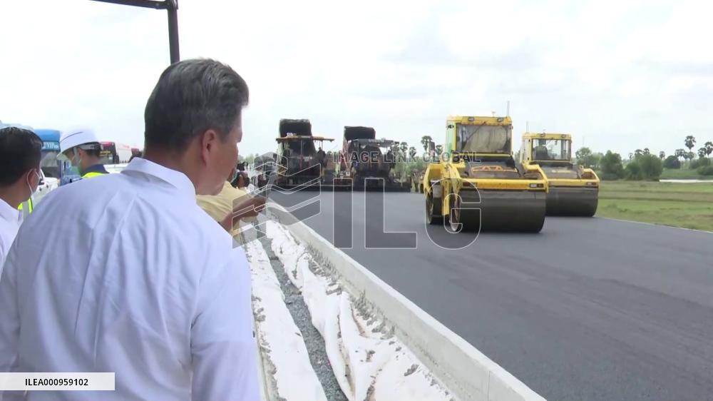 Over 90 pct of work on Chinese invested expressway in Cambodia completed: minister