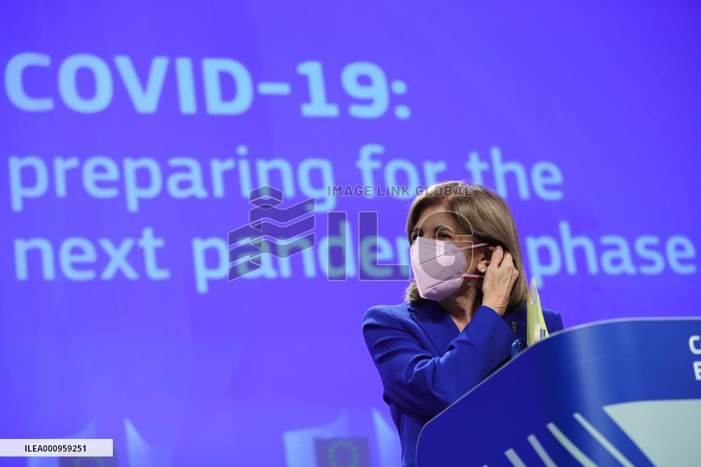 BELGIUM-BRUSSELS-EU-PRESS CONFERENCE-COVID-19