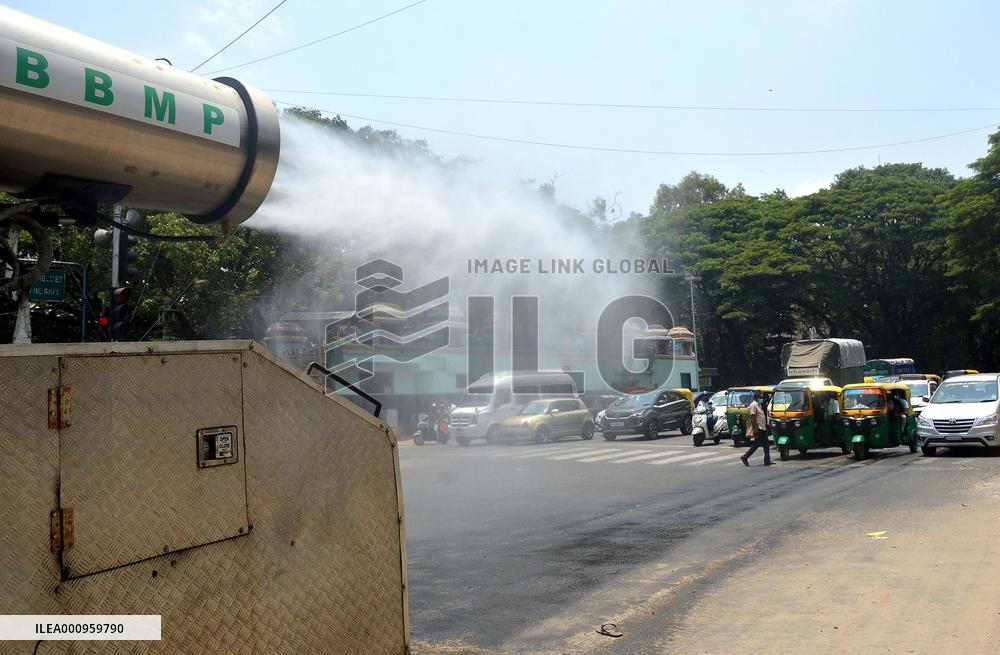 INDIA-BANGALORE-COVID-19-DISINFECTION