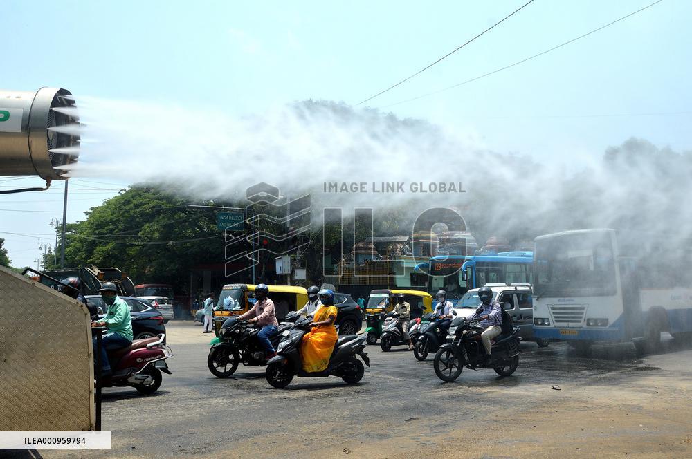 INDIA-BANGALORE-COVID-19-DISINFECTION