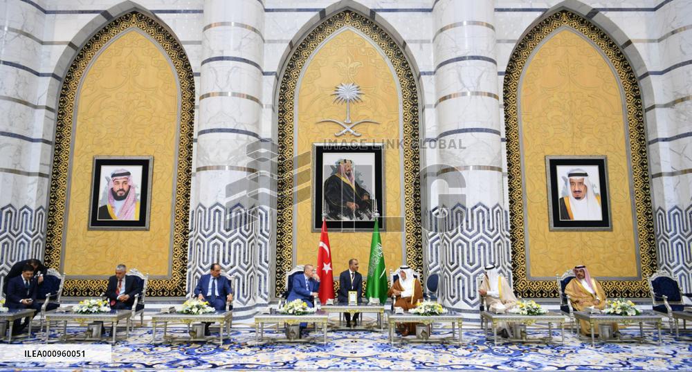 SAUDI ARABIA-JEDDAH-TURKISH PRESIDENT-KING-CROWN PRINCE-MEET