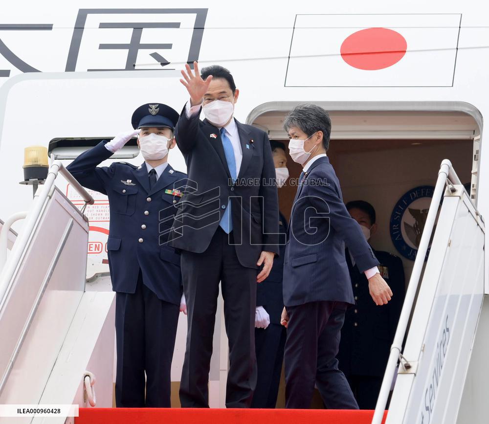 Japan PM Kishida leaves Indonesia
