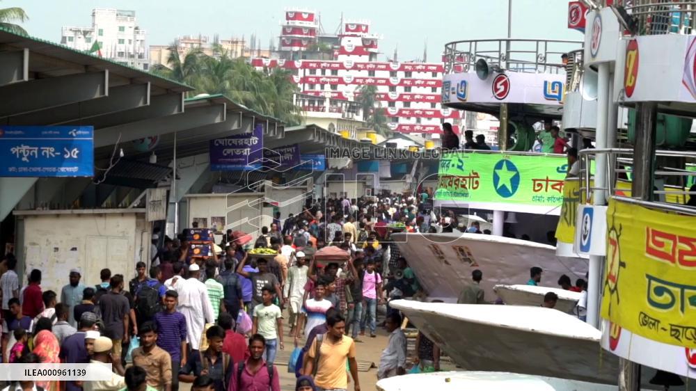 Bangladesh capital sees rush of Eid travelers