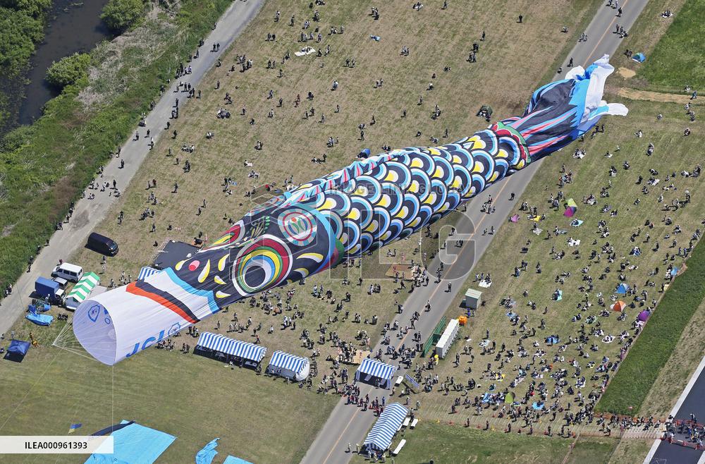 Huge carp streamer in eastern Japan