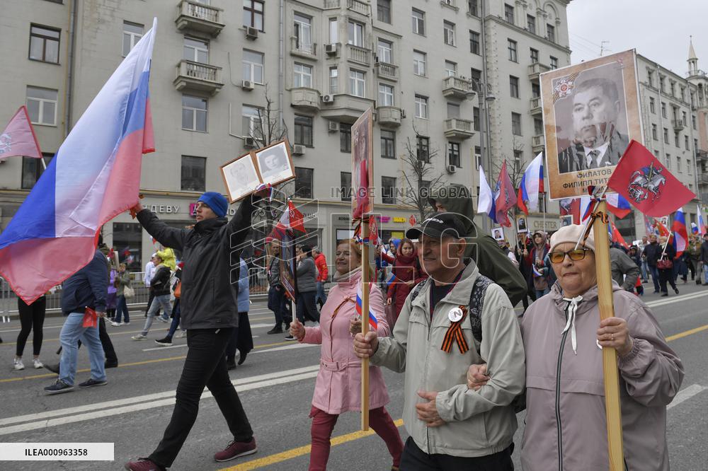 RUSSIA-MOSCOW-IMMORTAL REGIMENT MARCH
