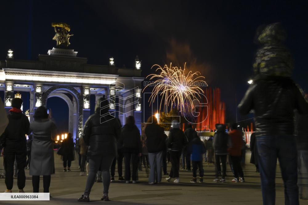 RUSSIA-MOSCOW-VICTORY DAY-FIREWORKS
