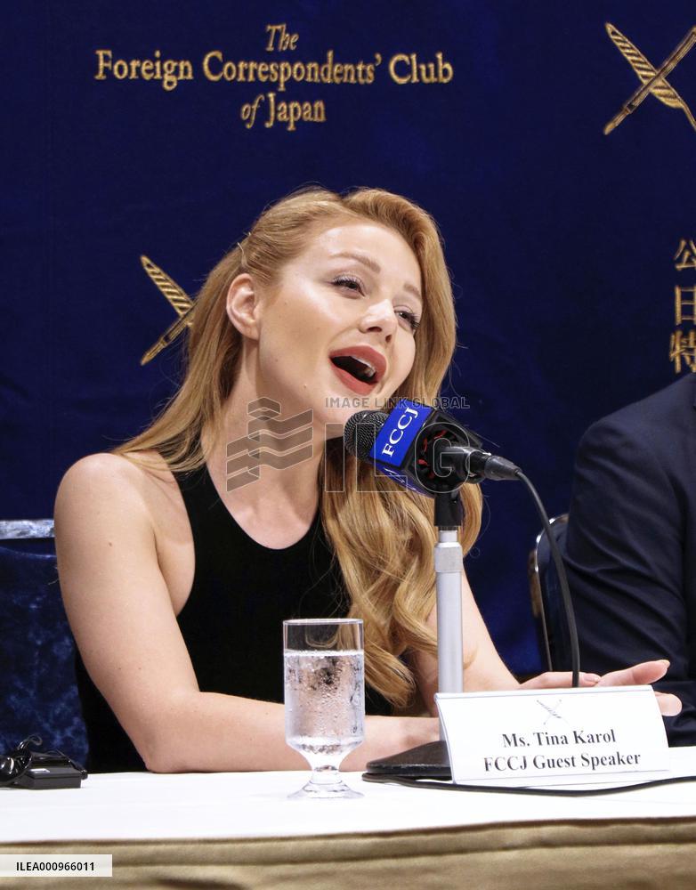 Ukrainian singer Tina Karol in Tokyo