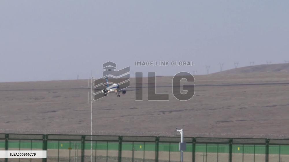 First super-high plateau airport in China's Xinjiang starts test flights