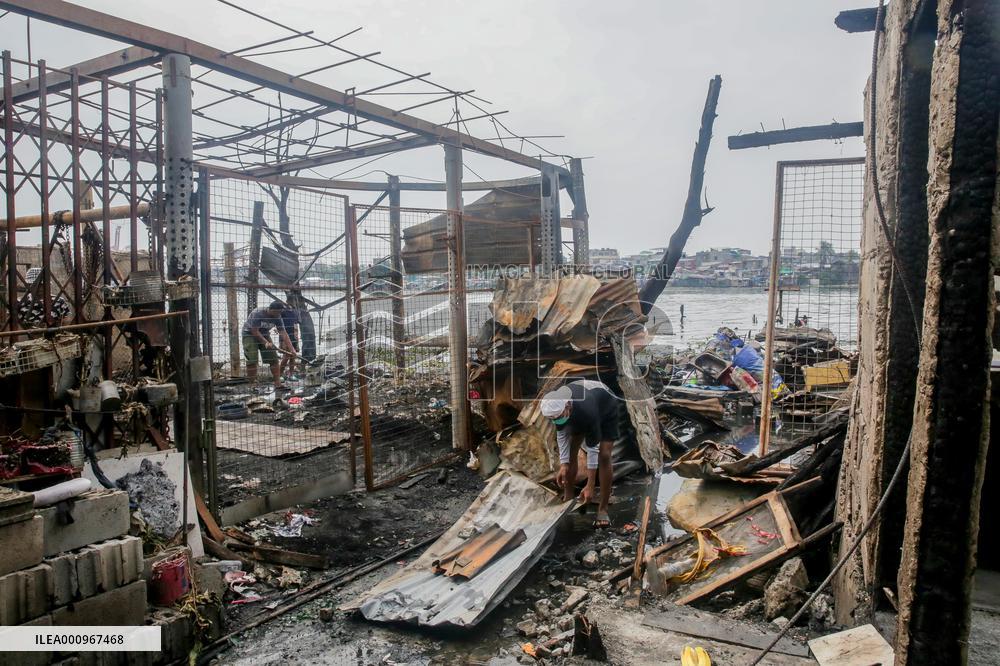 PHILIPPINES-MANILA-FIRE-AFTERMATH