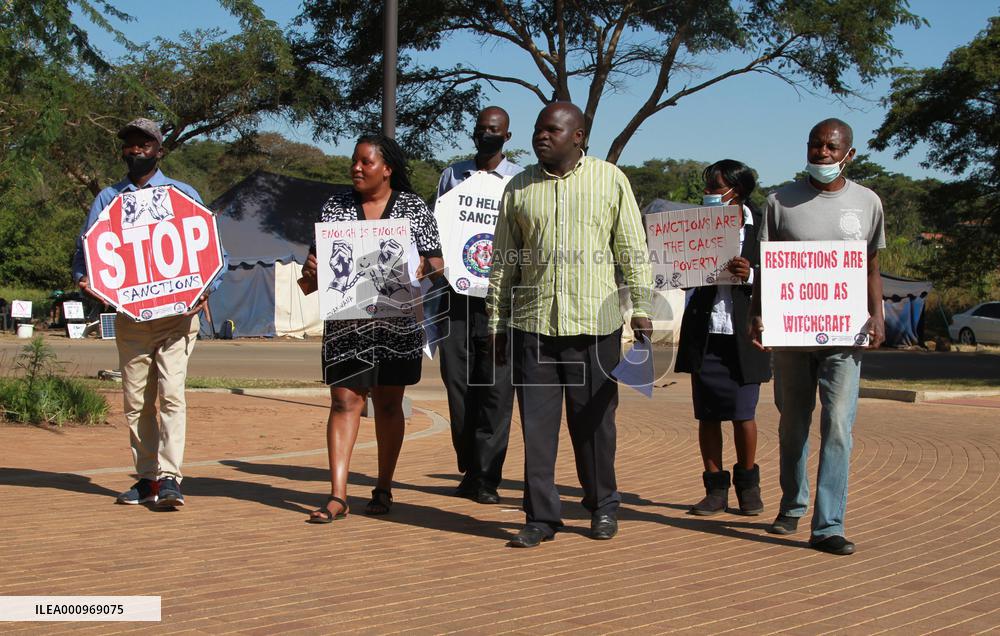 ZIMBABWE-HARARE-PROTEST-ANTI-SANCTIONS