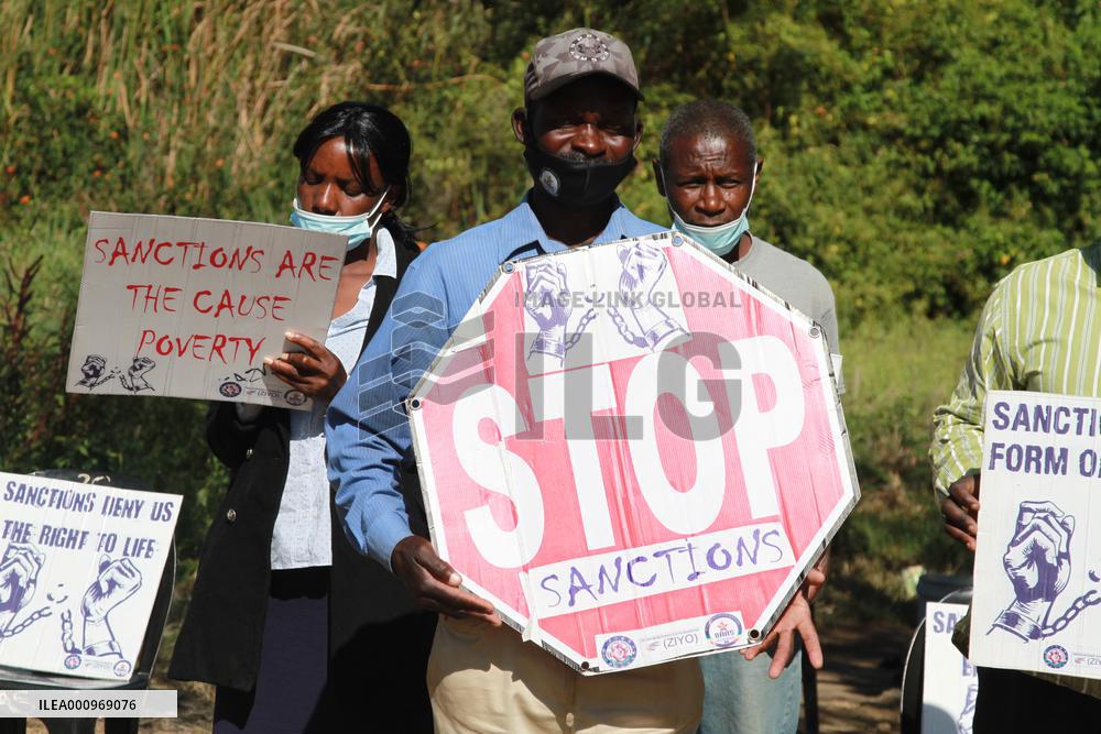 ZIMBABWE-HARARE-PROTEST-ANTI-SANCTIONS