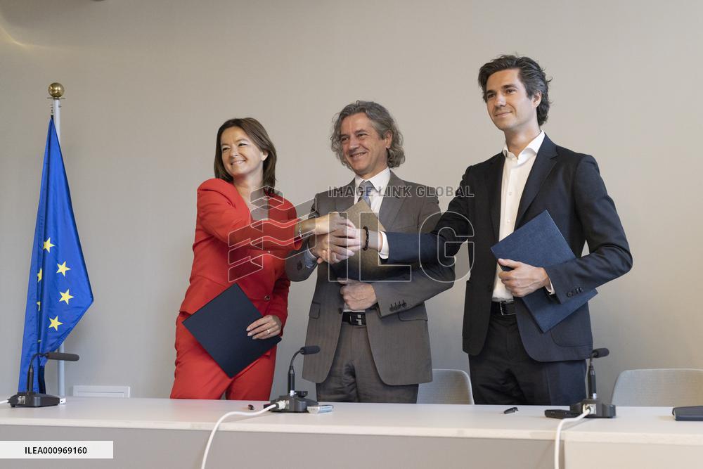 SLOVENIA-LJUBLJANA-THREE PARTIES-COALITION AGREEMENT