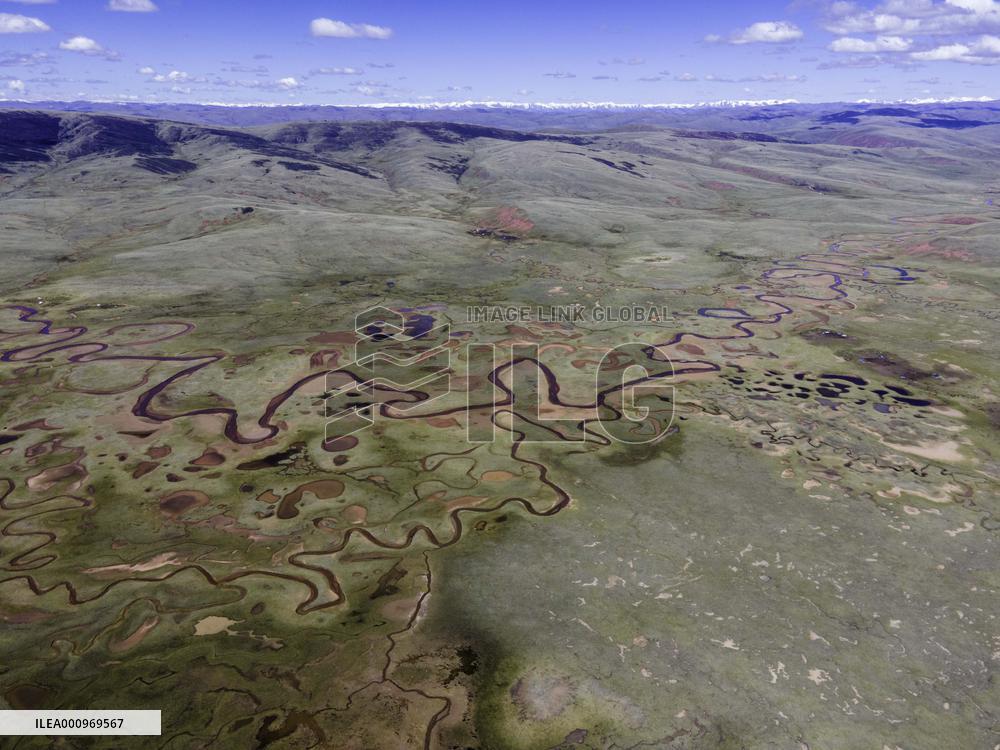 CHINA-TIBET-LHATO WETLAND-AERIAL VIEW (CN)