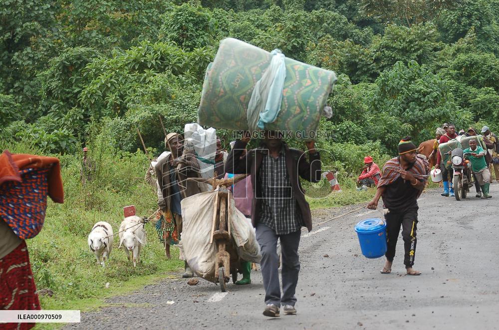 DR CONGO-GOMA-M23-CLASH-FLED PEOPLE