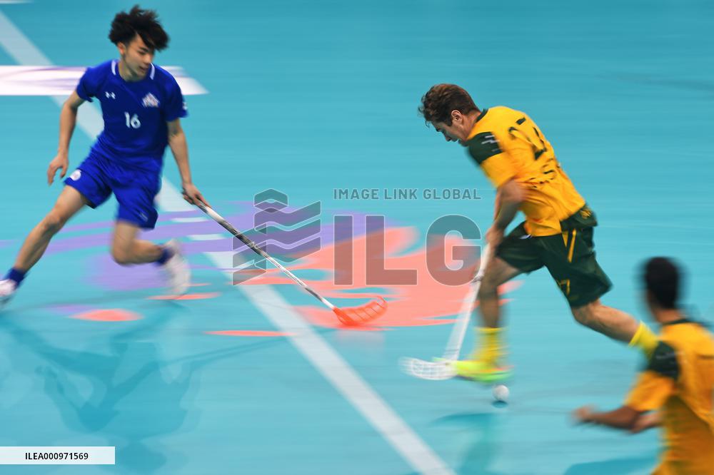 (SP)SINGAPORE-FLOORBALL-WORLD CHAMPIONSHIP QUALIFIERS-AUS VS JPN