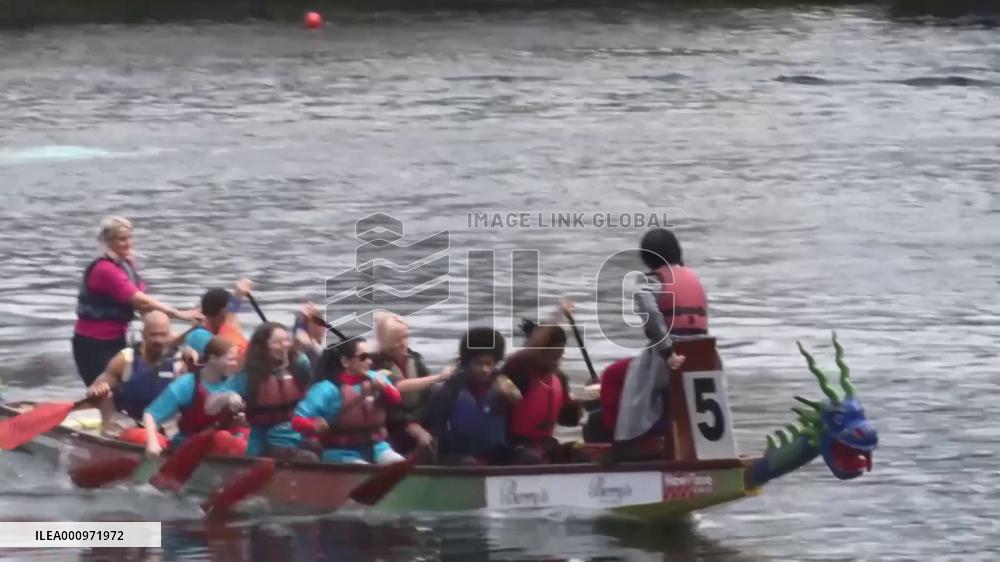 Traditional Chinese Dragon Boat Festival held in Manchester, UK