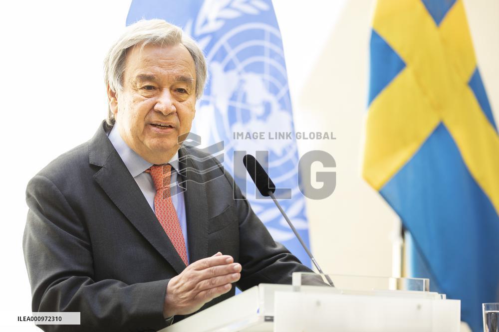 SWEDEN-STOCKHOLM-GUTERRES-RUSSIA-UKRAINE CONFLICT-FOOD CRISIS