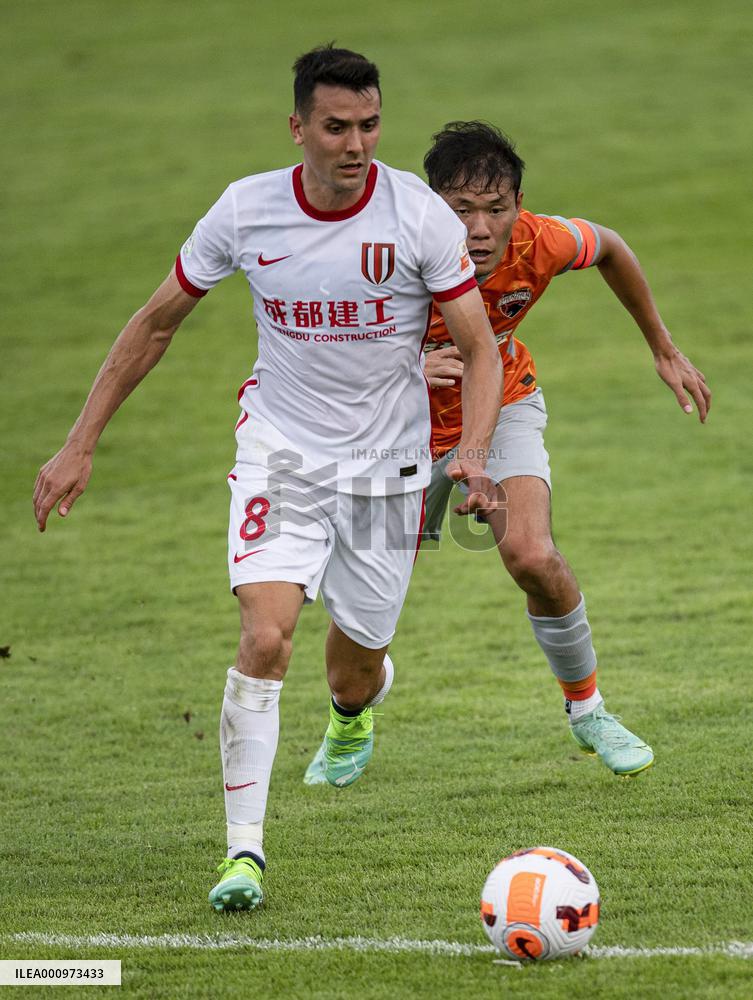 (SP)CHINA-MEIZHOU-FOOTBALL-CSL-SHENZHEN VS CHENGDU RONGCHENG (CN)