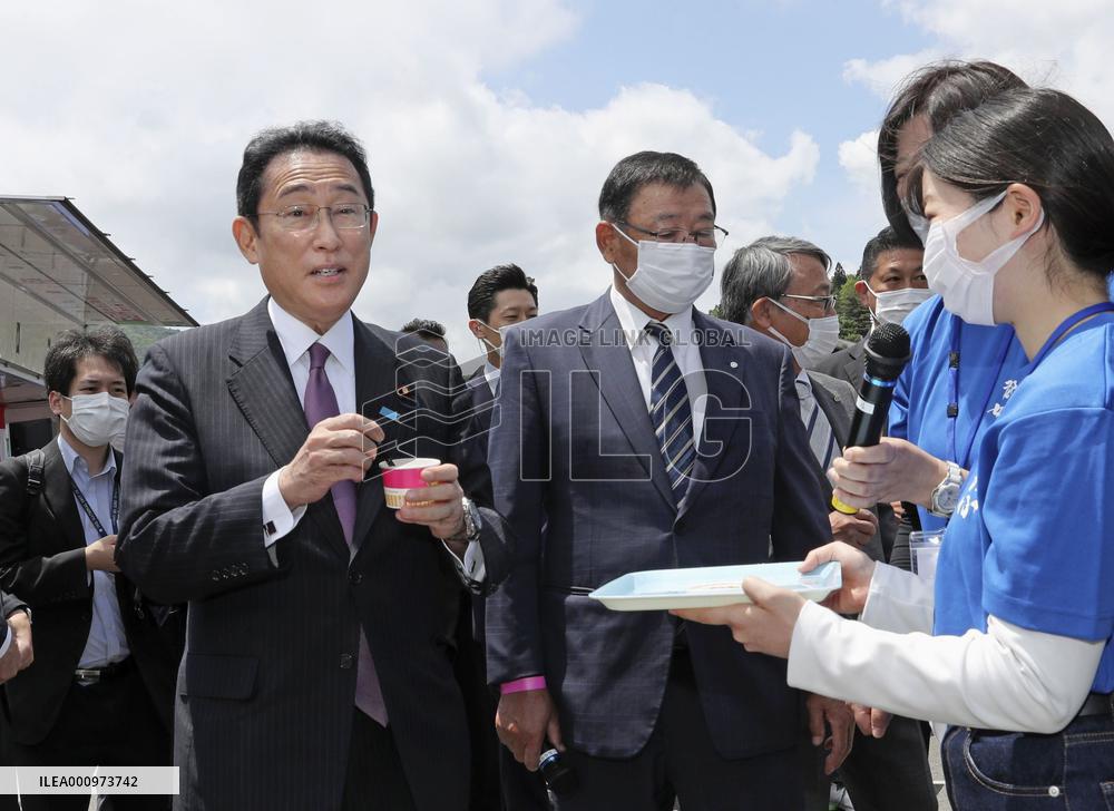 Japan PM Kishida in Fukushima Pref.
