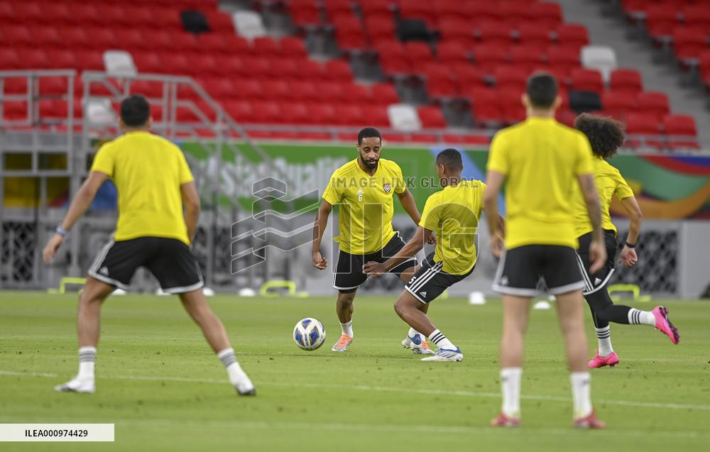 (SP)QATAR-DOHA-FOOTBALL-FIFA WORLD CUP QATAR-ASIAN QUALIFYING PLAYOFF-UAE-TRAINING