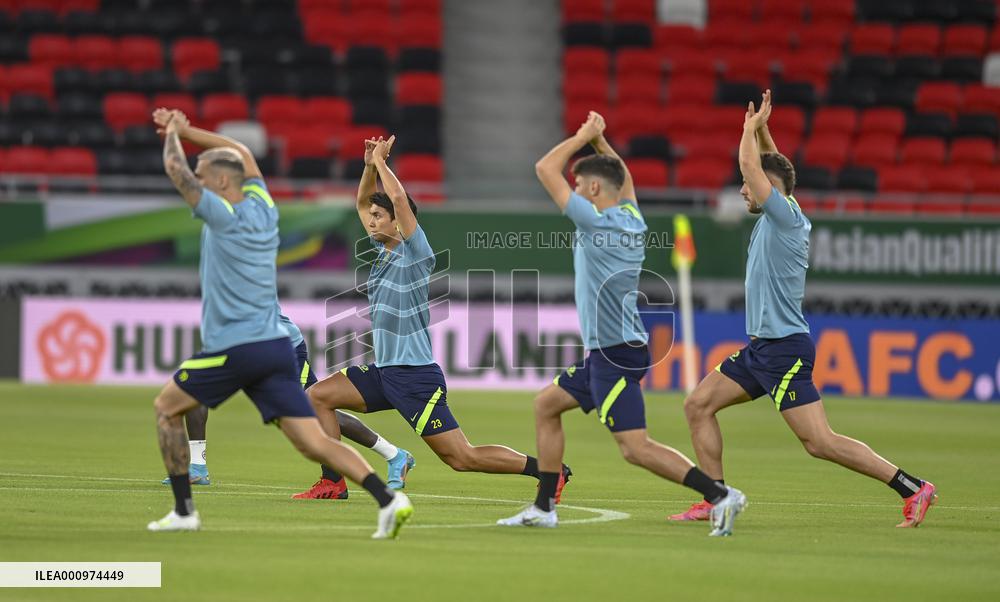 (SP)QATAR-DOHA-FOOTBALL-FIFA WORLD CUP QATAR-ASIAN QUALIFYING PLAYOFF-AUSTRALIA-TRAINING