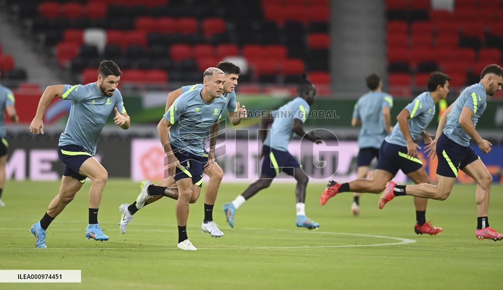 (SP)QATAR-DOHA-FOOTBALL-FIFA WORLD CUP QATAR-ASIAN QUALIFYING PLAYOFF-AUSTRALIA-TRAINING