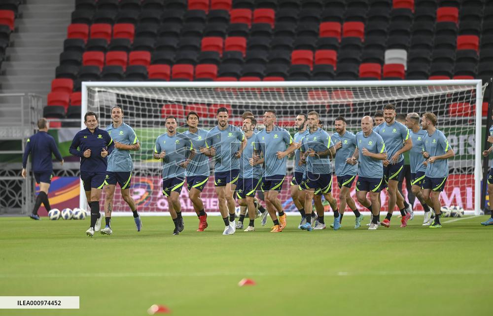 (SP)QATAR-DOHA-FOOTBALL-FIFA WORLD CUP QATAR-ASIAN QUALIFYING PLAYOFF-AUSTRALIA-TRAINING
