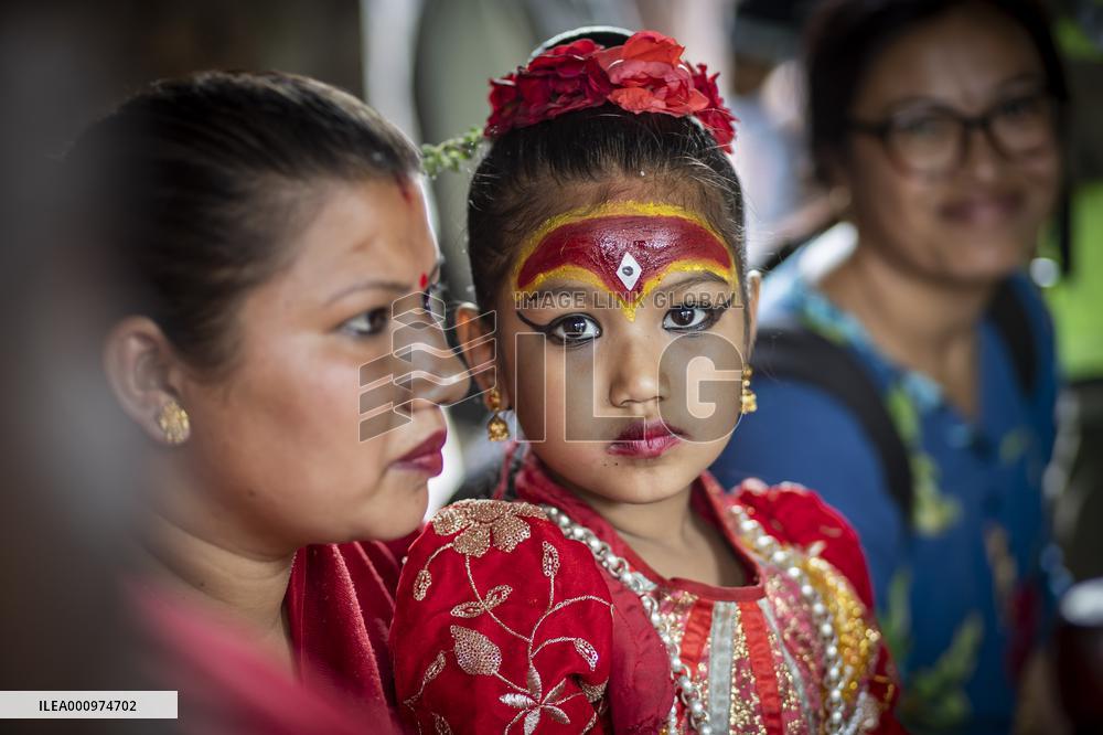 NEPAL-LALITPUR-LIVING GODDESS
