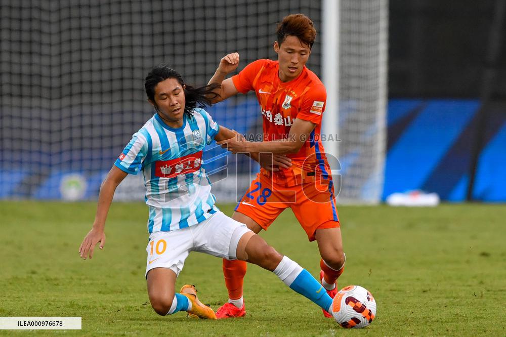 (SP)CHINA-HAIKOU-FOOTBALL-CSL-GUANGZHOU CITY VS SHANDONG TAISHAN(CN)