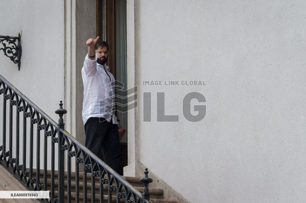 First days of work President of Chile Gabriel Boric in the Palacio de La Moneda