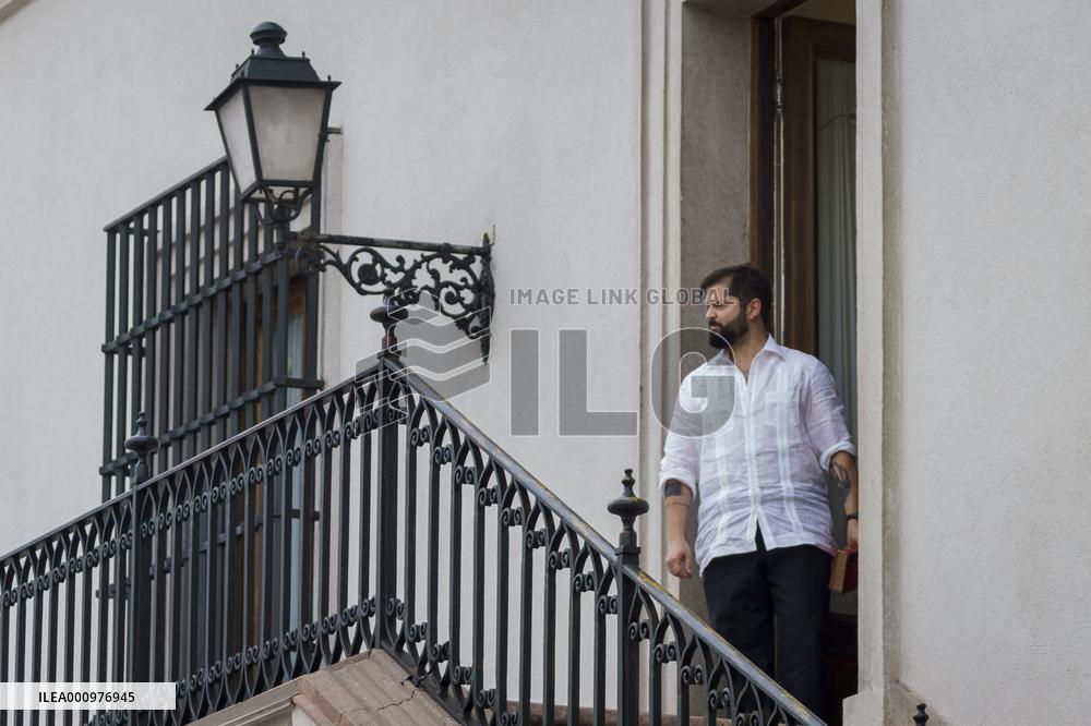 First days of work President of Chile Gabriel Boric in the Palacio de La Moneda