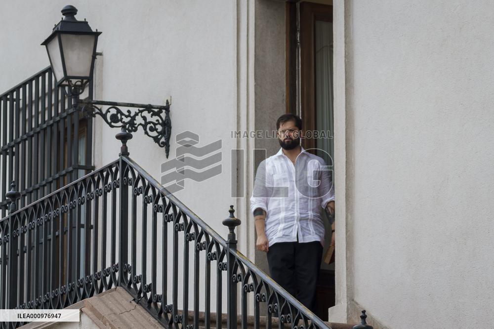 First days of work President of Chile Gabriel Boric in the Palacio de La Moneda