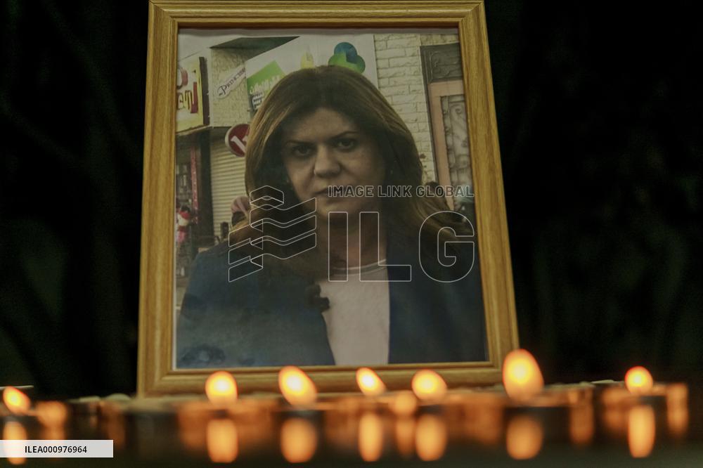 Palestinians in Chile demonstrate for the death of Shireen Abu Aklehel