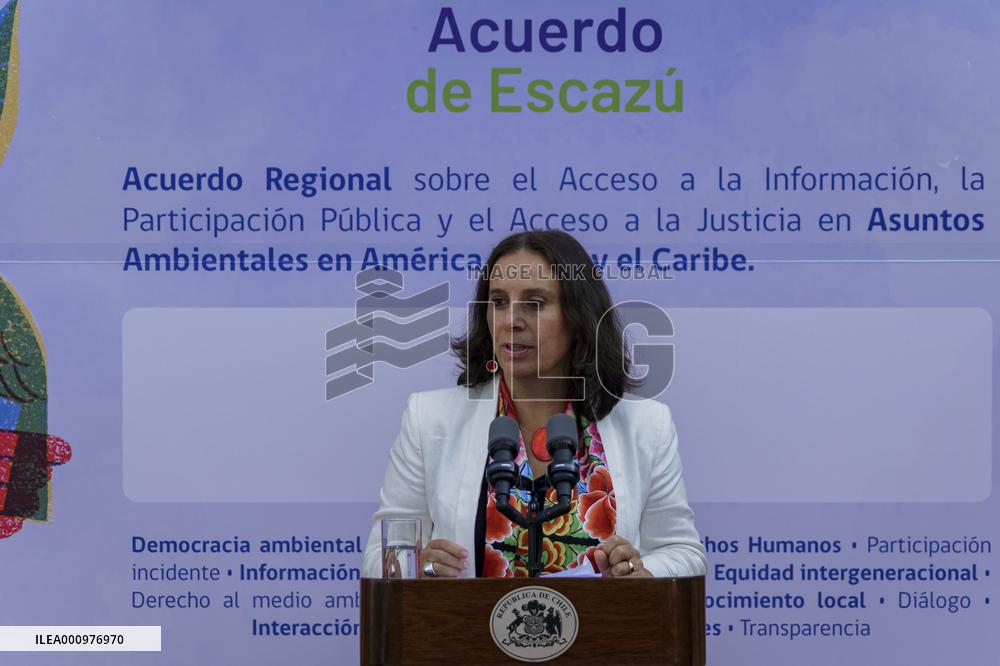 Chile signs draft agreement to approve the Treaty of Escazú