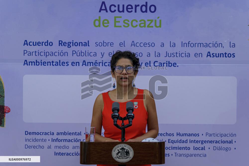 Chile signs draft agreement to approve the Treaty of Escazú