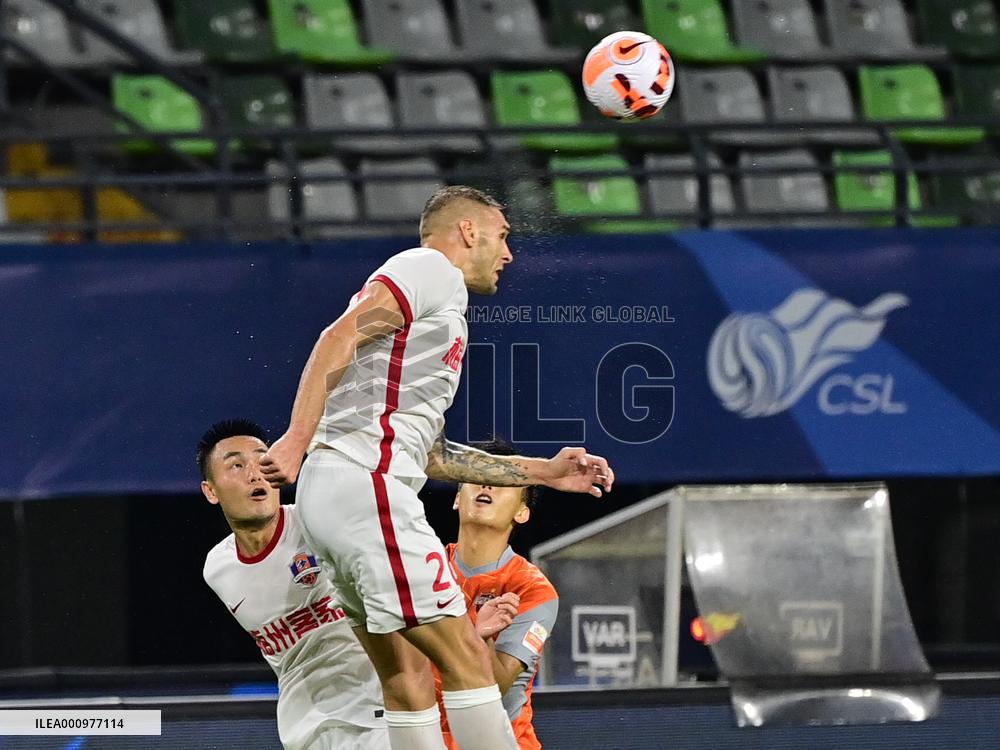 (SP)CHINA-MEIZHOU-FOOTBALL-CSL-SHENZHEN VS MEIZHOU HAKKA (CN)
