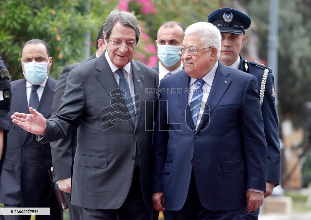 CYPRUS-NICOSIA-PALESTINIAN PRESIDENT-VISIT