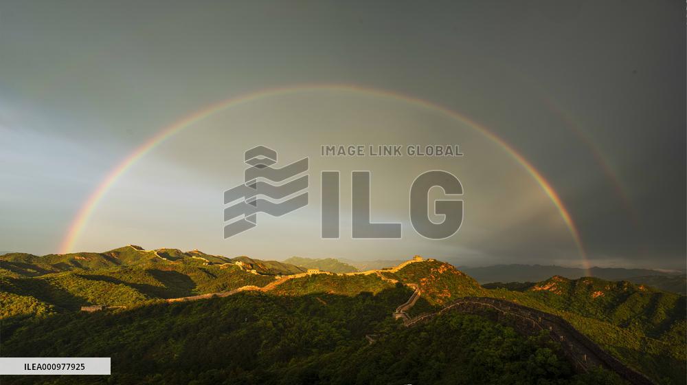 #CHINA-HEBEI-JINSHANLING GREAT WALL-DOUBLE RAINBOW (CN)