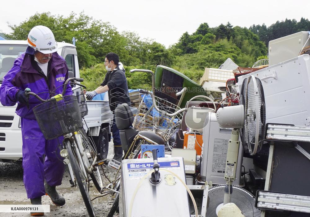 Disaster waste after quake in northeastern Japan