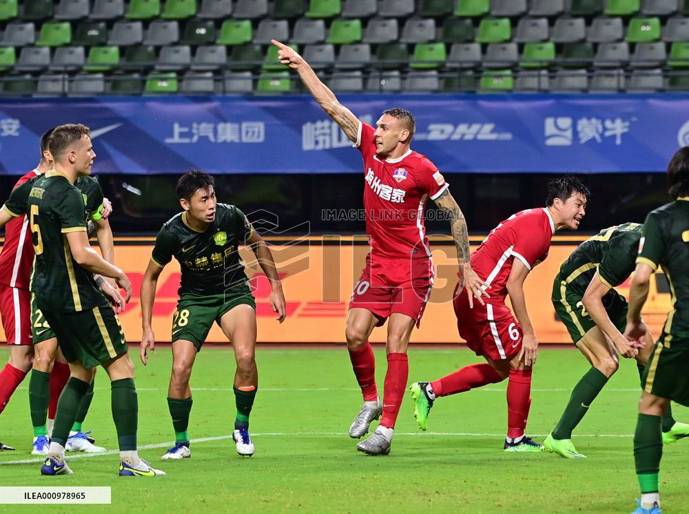 (SP)CHINA-MEIZHOU-FOOTBALL-CSL-BEIJING VS MEIZHOU (CN)